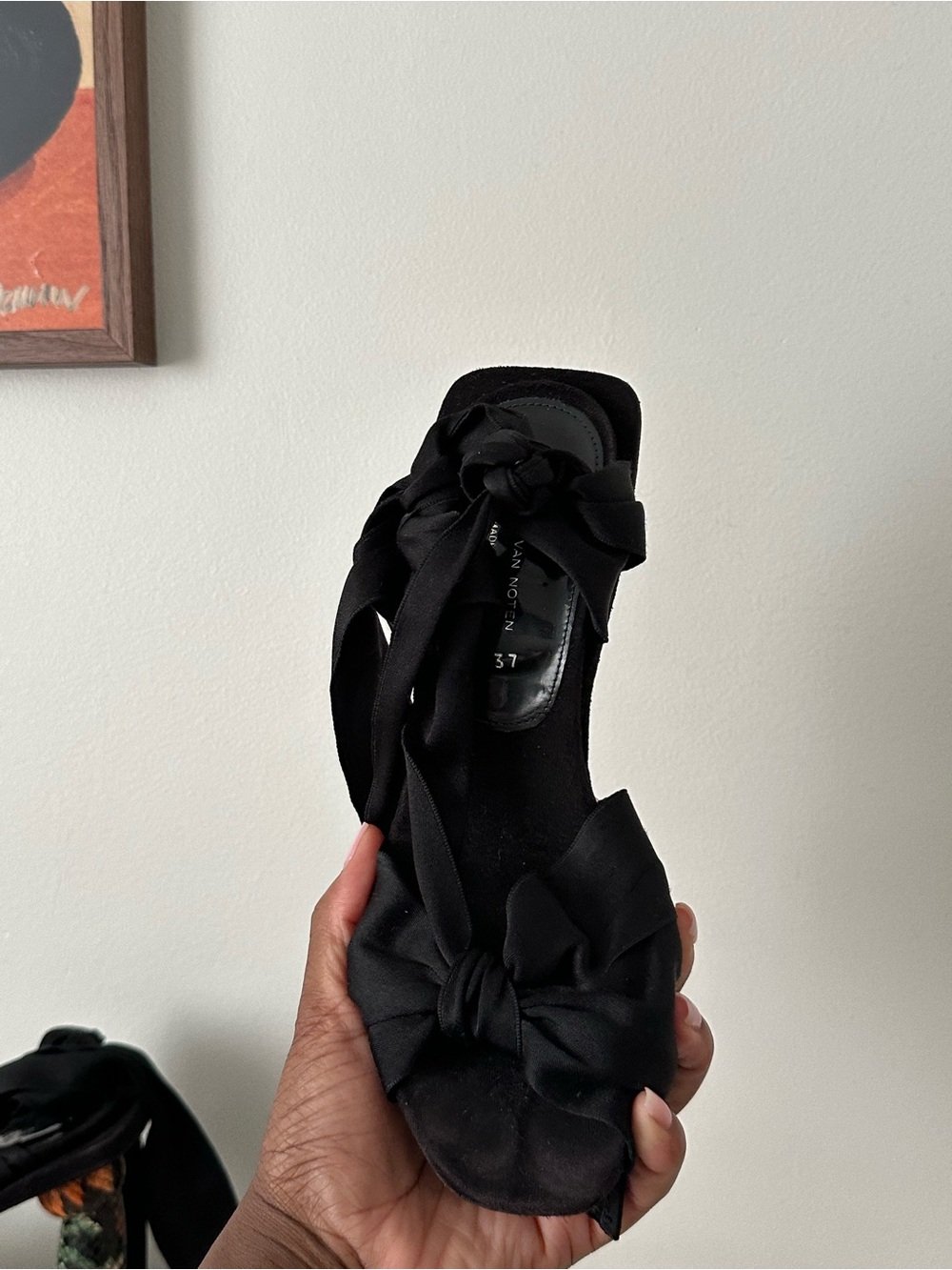 Dries Van Noten silk wrap heels (SIZE 37)